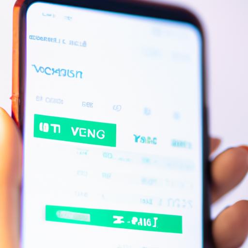 Gần cận tay người cầm điện thoại với ứng dụng Vietcombank mở hiển thị giá cổ phiếu.
